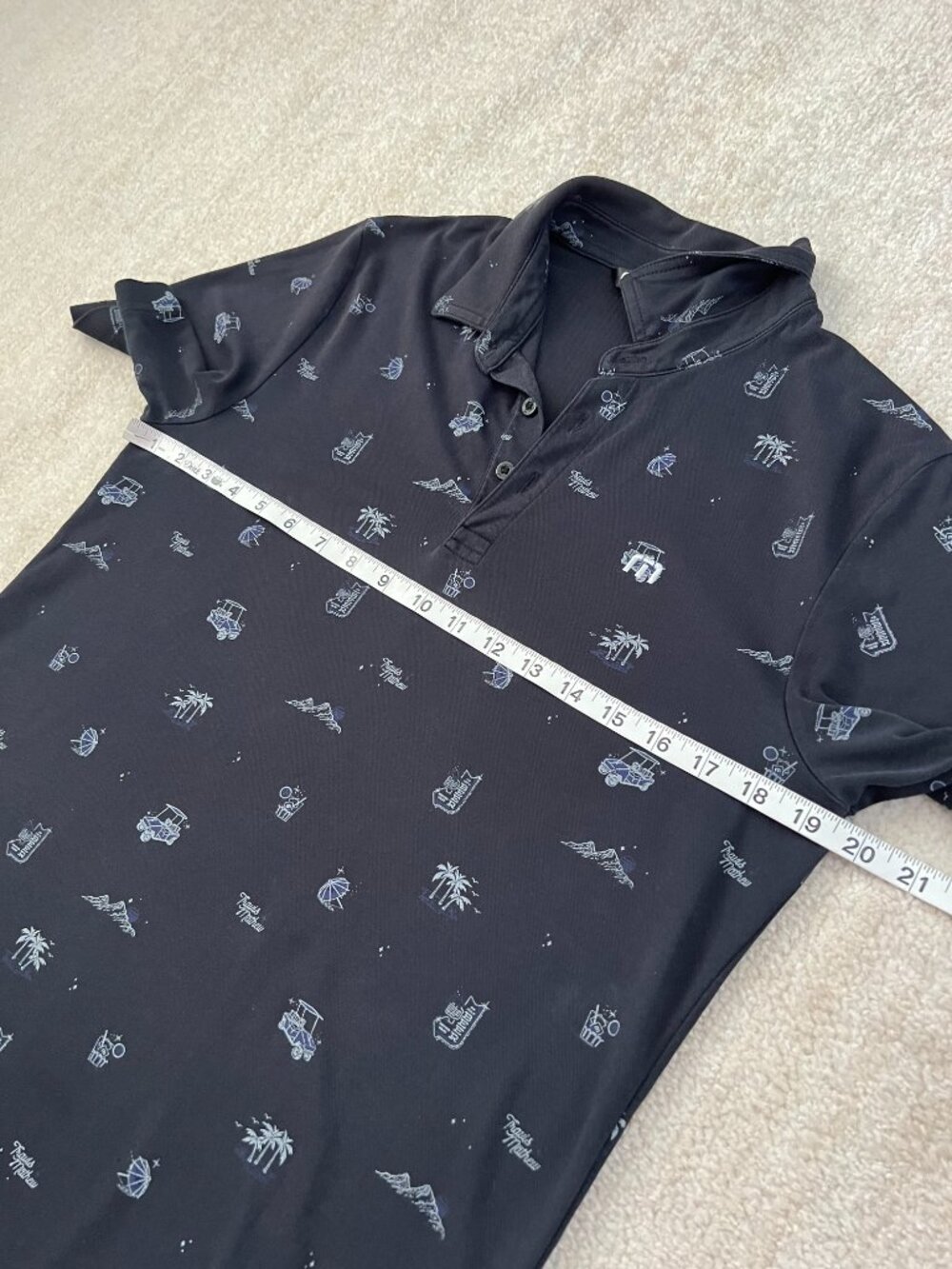 Travis Mathew Short Sleeve Golf Graphic Cotton Polo S - Picture 6 of 9